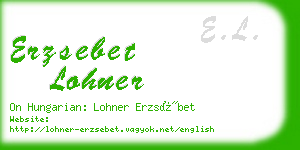 erzsebet lohner business card